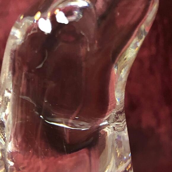 Vintage Crystal Mother Seal & Her Pup Frosted Textured Stand to Resemble Ice 6x5 - Picture 9 of 9